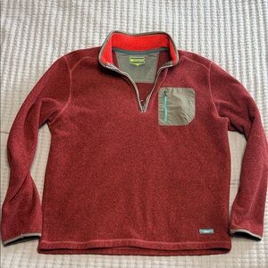 G.H. Bass Men's Maroon Zip-Up Sweater